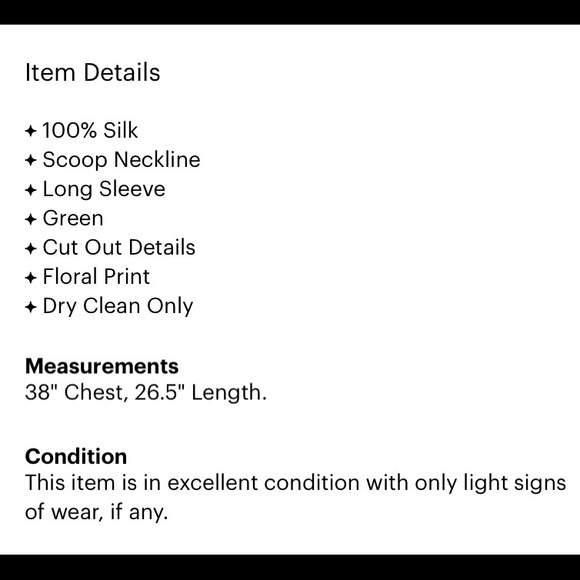 DVF DIANE Von FURSTENBERG 🔥oversized green silk peasant top excellent condition - Picture 4 of 6